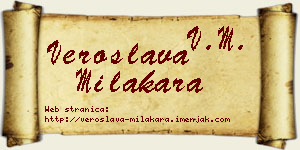 Veroslava Milakara vizit kartica